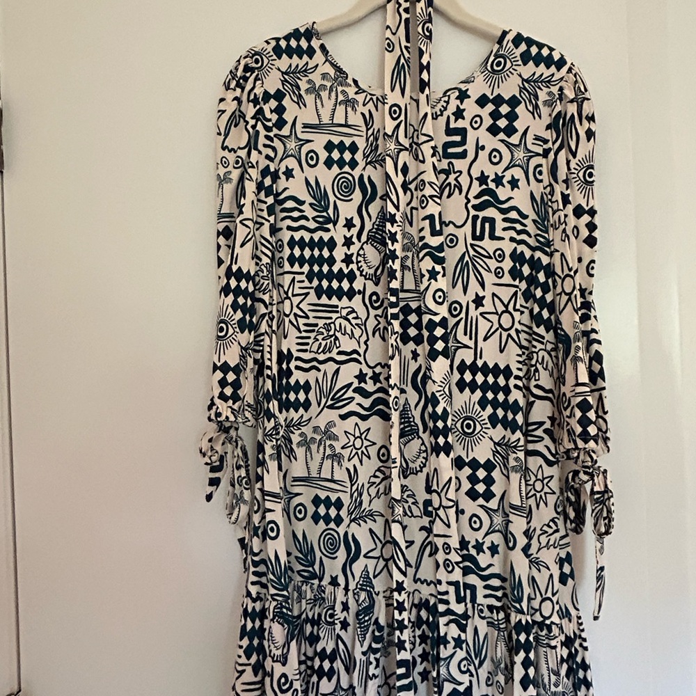 Keyhole Riviera Dress in Pacific Blues